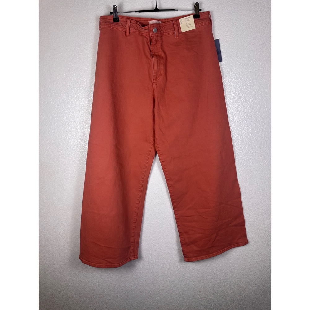 Universal Thread High-Rise Sailor Wide Leg Pants Red Orange 16 New